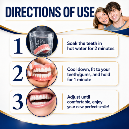 Custom-Fit Instant Smile Dentures – Natural Looking Comfort Fit
